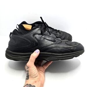 Nike Y2K Air Essentials III black leather sporty retro trainers sneakers MEN 11